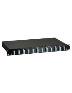Cassetto Ottico 19'' con 12 bussole SC Duplex Multimodale OM3 Nero