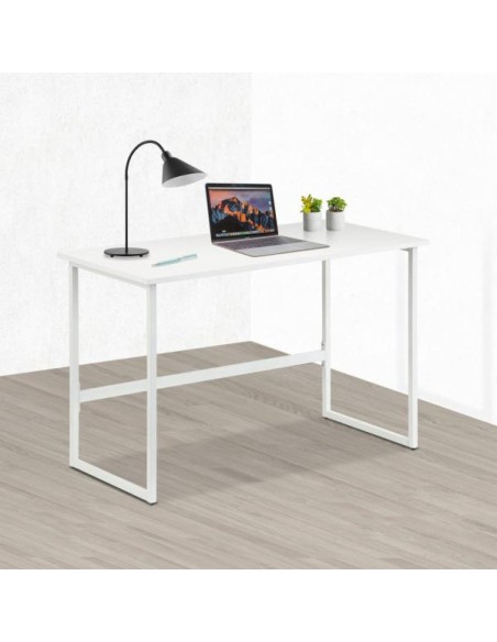 Scrivania per Computer dal Design Moderno per Casa e Ufficio Bianco