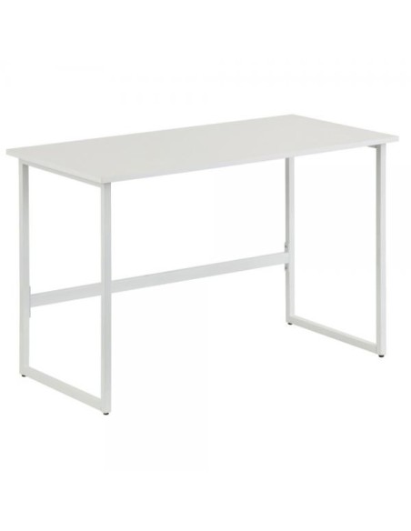 Scrivania per Computer dal Design Moderno per Casa e Ufficio Bianco