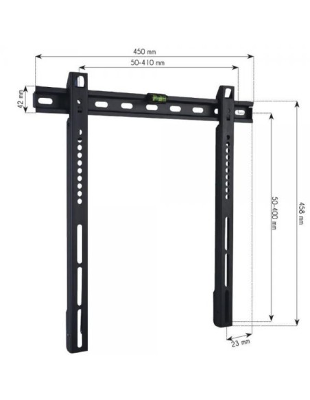 Supporto a Muro Fisso Ultra Slim per TV LED LCD 32-55'' Nero