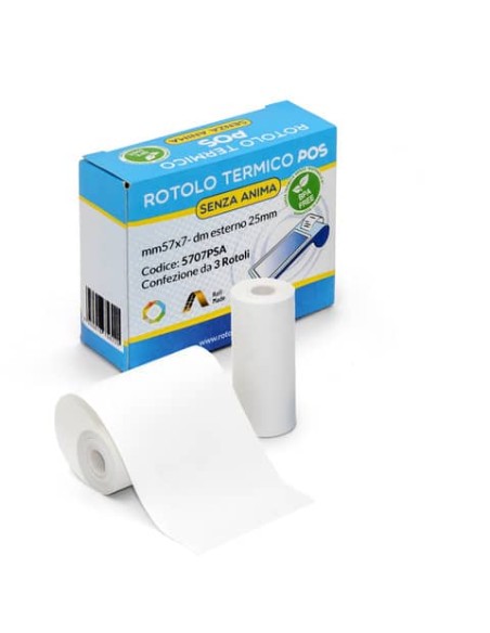 Rotoli neutri senza stampa in carta termica standard per POS