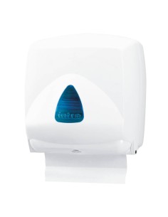 Distributore mini di carta asciugamani in fazzoletti Hylab in ABS capacità 300 foglietti bianco vetrino blu IN-FO2/WRN 2