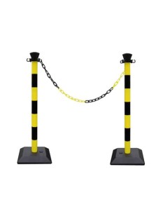 Colonnine segnaletiche in ABS Viso Nero/Giallo - 950x50 mm PPCSET40NJ