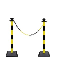Colonnine segnaletiche in ABS Viso Nero/Giallo - 950x50 mm PPCSET40NJ 2