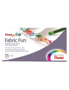 Pastelli per tessuti Pentel Ø 8 mm - assortiti confezione 15 pezzi - PTS-15 2
