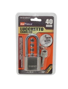 Lucchetto in acciaio Emi anello lungo 40x85 mm - 8100552