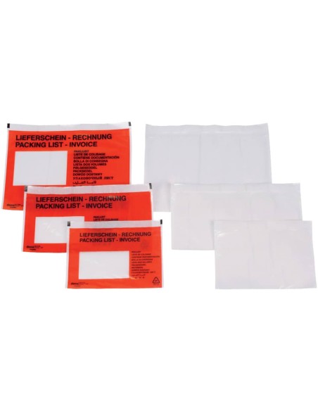 Busta Docufix portadocumenti trasparente senza scritta - conf. 250 pz formato 240x110 mm - LD