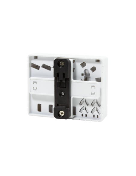 Scatola di connessione indoor FTTH per 4 fibre, 4 adattatori, per guida DIN