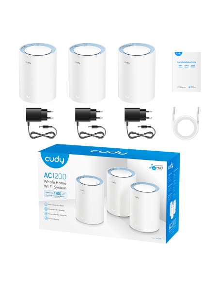 Sistema Wi-Fi Mesh AC1200 Dual Band per Tutta la Casa, M1200 3pz