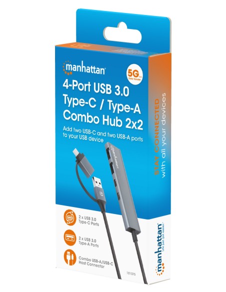 Hub 2 Porte USB-A + 2 Porte USB-C™ USB 3.2 Gen 1