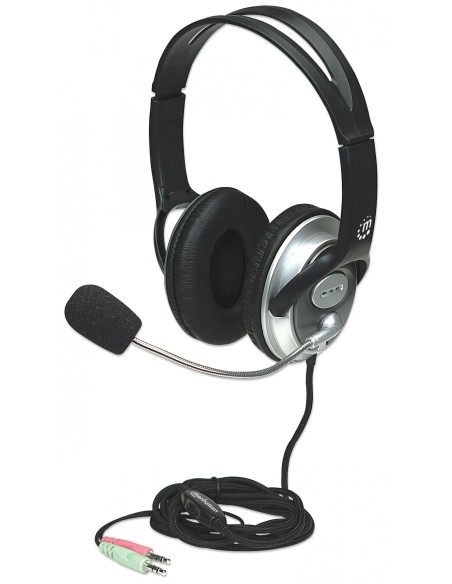 Cuffia Stereo Classica con Microfono 2x3.5mm