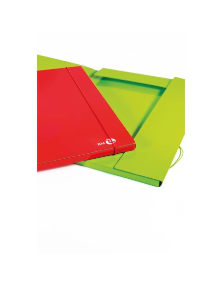 Cartellette 3 lembi BM Color con dorso 1 cm ed elastico colori assortiti conf. 6 pz  - 112775