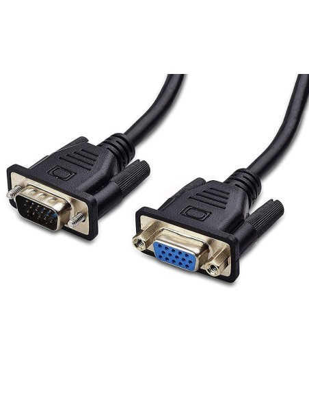 Cavo prolunga monitor SVGA standard M/F 4,5 mt NERO