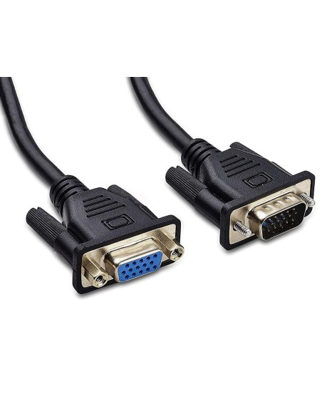 Cavo prolunga monitor SVGA standard M/F 4,5 mt NERO