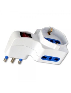 Adattatore con 2 Prese Bipasso e 1 Bipasso/Schuko con Spina 16A 2
