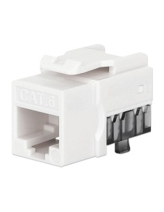 Frutto Keystone Slim Cat.6 per Cavo Rigido con Supporto Punch-Down 25 pz Bianco
