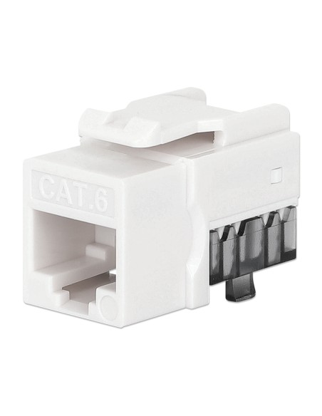 Frutto Keystone Slim Cat.6 per Cavo Rigido con Supporto Punch-Down 25 pz Bianco