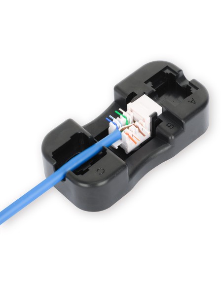 Frutto Keystone Slim Cat.6 per Cavo Rigido con Supporto Punch-Down 25 pz Bianco