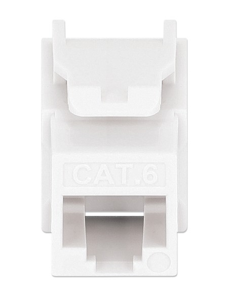 Frutto Keystone Slim Cat.6 per Cavo Rigido con Supporto Punch-Down 25 pz Bianco