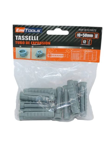 Tasselli in nylon per muro Emi - colore grigio