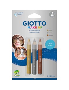 Tris tematico di matite cosmetiche GIOTTO oro, argento, bronzo metallizzate - conf. 3 pezzi 473200 2