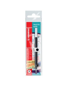 Refill per penna roller a scatto Palette Stabilo nero Conf. 10 pezzi - 268/046-01 2