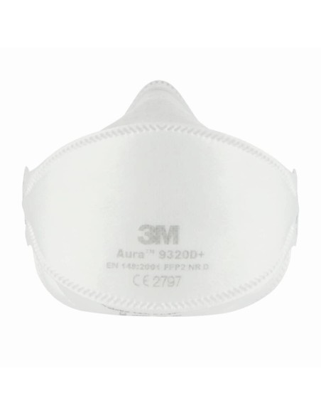 Respiratore antiparticolato monouso FFP2 3M Aura™ 9320D+ senza valvola bianco - conf. da 3 pezzi - 9320-D3