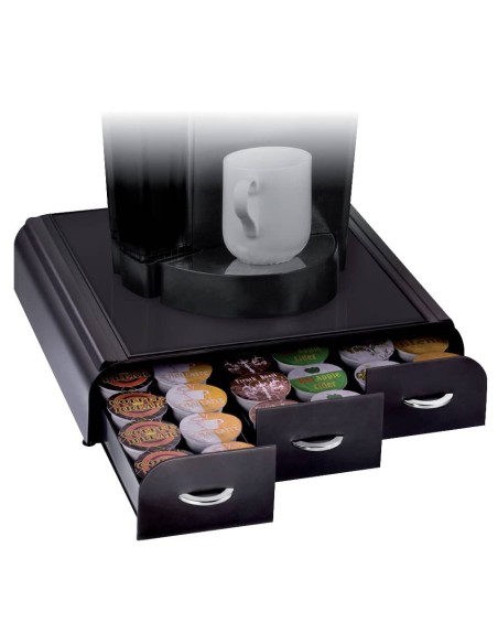 Organizzatore cialde per macchina da caffè CEP plastica 3 cassetti 7x33x34 cm nero - 2230060011