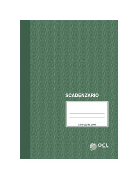 Registro scadenzario O.C.L. 21x29,7 cm 24 fogli - 3003