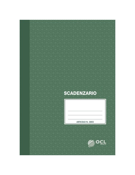 Registro scadenzario O.C.L. 21x29,7 cm 24 fogli - 3003