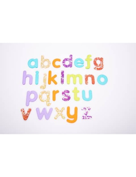 Set 26 lettere dell'alfabeto Commotion TickiT - acrilico trasparente nei colori dell'arcobaleno glitterate - 72433