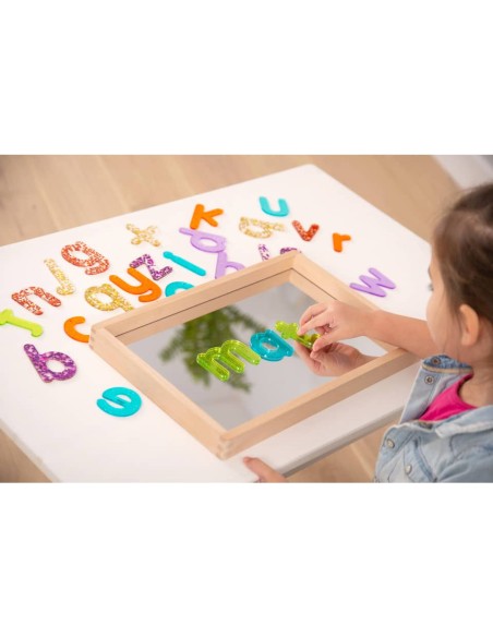 Set 26 lettere dell'alfabeto Commotion TickiT - acrilico trasparente nei colori dell'arcobaleno glitterate - 72433