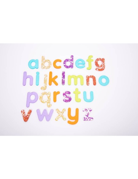 Set 26 lettere dell'alfabeto Commotion TickiT - acrilico trasparente nei colori dell'arcobaleno glitterate - 72433