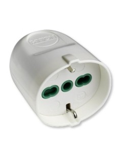 Presa Bipasso Italiana/Schuko 2P+T 16A Smontabile Bianco