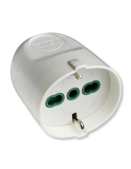 Presa Bipasso Italiana/Schuko 2P+T 16A Smontabile Bianco