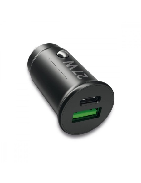 Caricatore da Auto USB A e USB-C™ 27 Watt PD Power Delivery Fast Charge 3 3A Nero