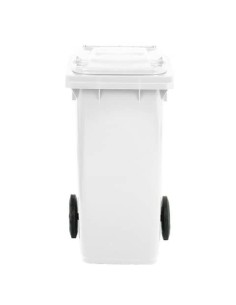Bidone carrellato per raccolta differenziata 120 lt con coperchio PEHD 2