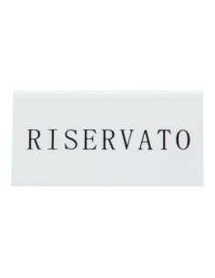 Segnaposto con scritto ''Riservato'' Securit® in acrilico rigido bianco set da 5 pezzi - TN-RES-IT-WT 2