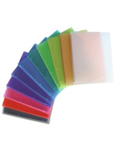 Raccoglitore trasparente a 4 anelli in colori assortiti