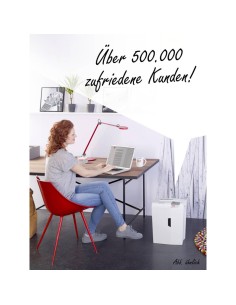 Distruggidocumenti uso moderato HSM Shredstar S10 - P-2 - 18 L - taglio a strisce 6 mm - bianco/argento - 1042121 2
