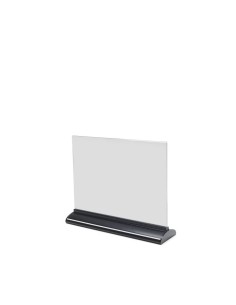 Porta-avvisi deflecto® A4 orizzontale in polimetilmetacrilato trasparente e nero 58445 2