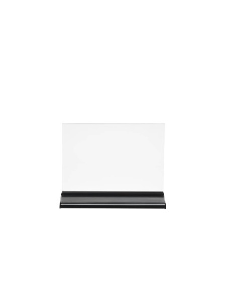 Porta-avvisi deflecto® A4 orizzontale in polimetilmetacrilato trasparente e nero 58445
