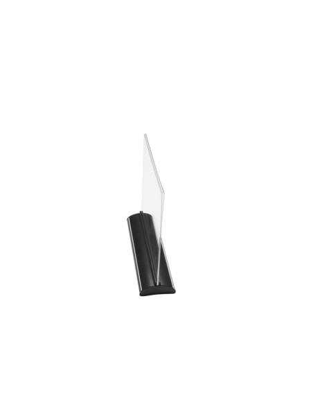 Porta-avvisi deflecto® A4 orizzontale in polimetilmetacrilato trasparente e nero 58445