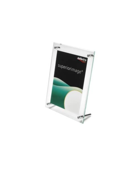 Portastampati deflecto® 8,5''x11'' in polimetilmetacrilato con bordi sagomati trasparente - 799693