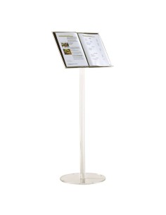 Espositore da terra TECNOSTYL A4 in acrilico 22x38x108 cm trasparente MB030 2