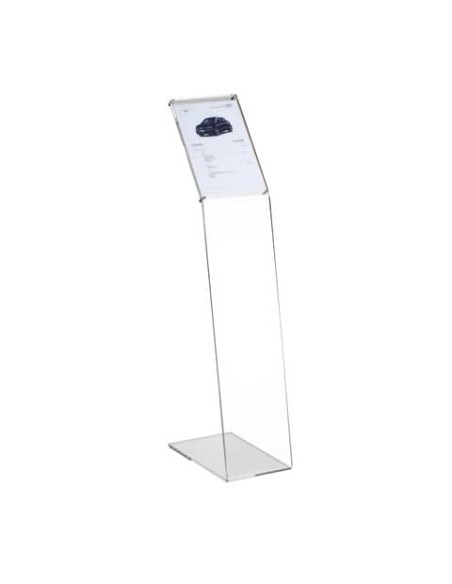 Espositore informativo a leggio TECNOSTYL A4 verticale in acrilico 22x38x108 cm trasparente - MB060