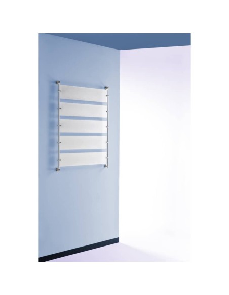 Struttura a parete a 5 targhe bisatinate TECNOSTYL 60x15 cm silver/trasparente TP001BS