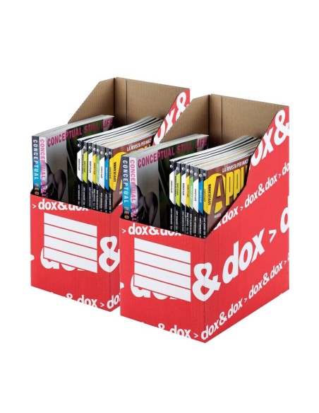 Portariviste Dox & Dox dorso 35 cm bianco/rosso - 17,5x26 cm 1600176