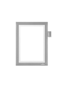 Cornice espositiva adesiva DURABLE DURAFRAME® NOTE A5 argento metallizzato - 499423