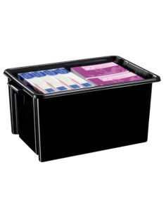 Contenitore Jumbo impilabile in polipropilene 48,5L Strata riciclato nero - 2000480160